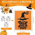 Honeydak 6 Pcs Halloween Swedish Dish Towels Ghost Pumpkin Swedish Kitchen Dishcloths Washable Reusable Halloween Dish Cloths Wi
