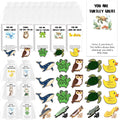 SOWPOPY 25/50/100 Sets Employee Appreciation Gifts Bulk Small Staff Thank You Gift with Inspirational Cards, Cute Animal Lapel P