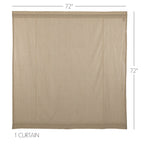 Vhc Brands Sawyer Mill Charcoal Decorative Farmhouse Ticking Stripe Shower Curtain With Buttonholes 72X72