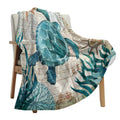 Sodika Flannel Fleece Bed Blankets Lightweight Cozy Throw Blanket For Couch Sofa Bedroom Adults Kids,Sea Turtle Ocean Animal Lan