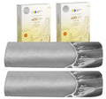2-Pack King Fitted Sheets, 400 Thread Count 100% Cotton Sateen, King Size Fitted Sheets With Deep Pockets (Light Grey)