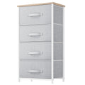 Dwvo 4 Drawers Dresser, Dresser For Bedroom, Fabric Storage Tower, Chest Of Drawers, Organizer Unit For Closets, Living Room