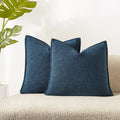 Juspurbet Blue Boucle Throw Pillow Covers 20X20 Inch Set Of 2 For Couch Bedroom Sofa Living Room Decorative Soft Thick Textured