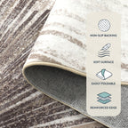 Lahome Modern Living Room Rugs 8X10 Area Rug - Washable Ultra-Thin Soft Large Rugs Non-Slip Stain Resistant Dining Room Rugs For