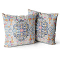 Snycler Boho Throw Pillow Covers 24X24 Inch Set Of 2 Burnt Blue Yellow Terracotta Rust Colored Throw Pillows Double Sided Boho H