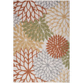 Nourison Aloha Indoor/Outdoor Ivory Multicolor 6' X 9' Area Rug, Easy Cleaning, Non Shedding, Bed Room, Living Room, Dining Room