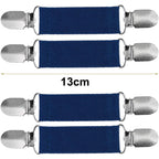 Ruisita 12 Pieces Fashion Fit Dress Clips Stainless Steel Elastic Clip Garments Glove Clips