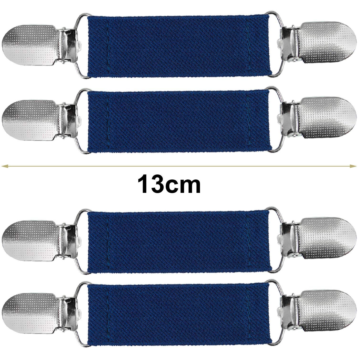 Ruisita 12 Pieces Fashion Fit Dress Clips Stainless Steel Elastic Clip Garments Glove Clips