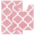OLANLY Bathroom Rugs Set 2 Piece Microfiber Bath Shower Mat and U-Shaped Toilet Rug, Machine Wash Dry, Non-Slip Absorbent Shaggy