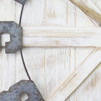 Square Distressed Wood And Metal Wall Clock With Vintage Touch