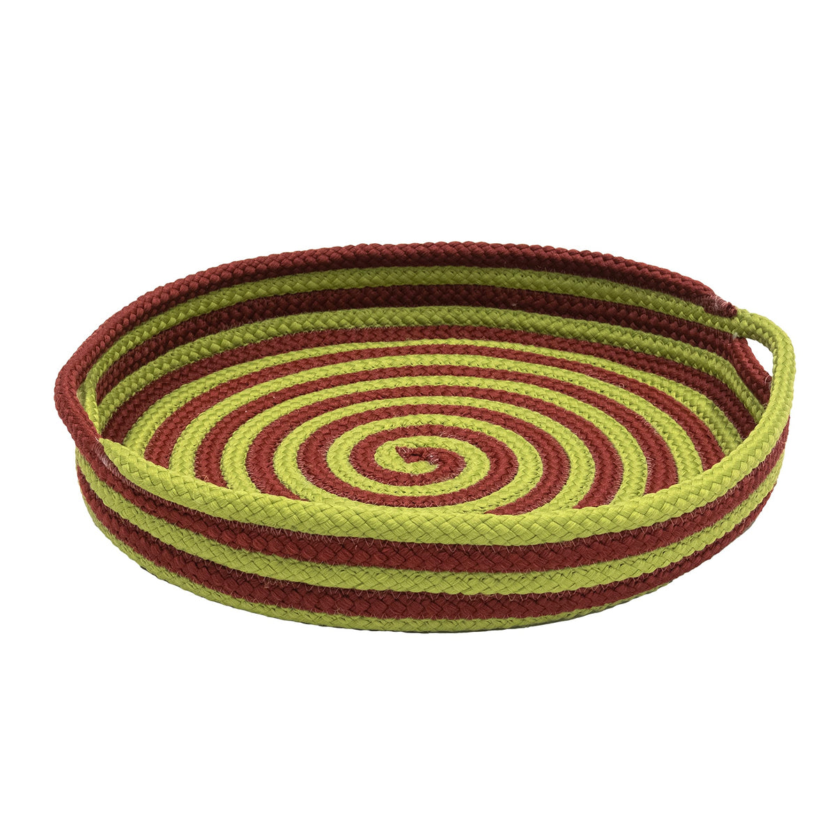 Candy Cane Round Tray - Red/Green 18&Quot;X18&Quot;X3&Quot;