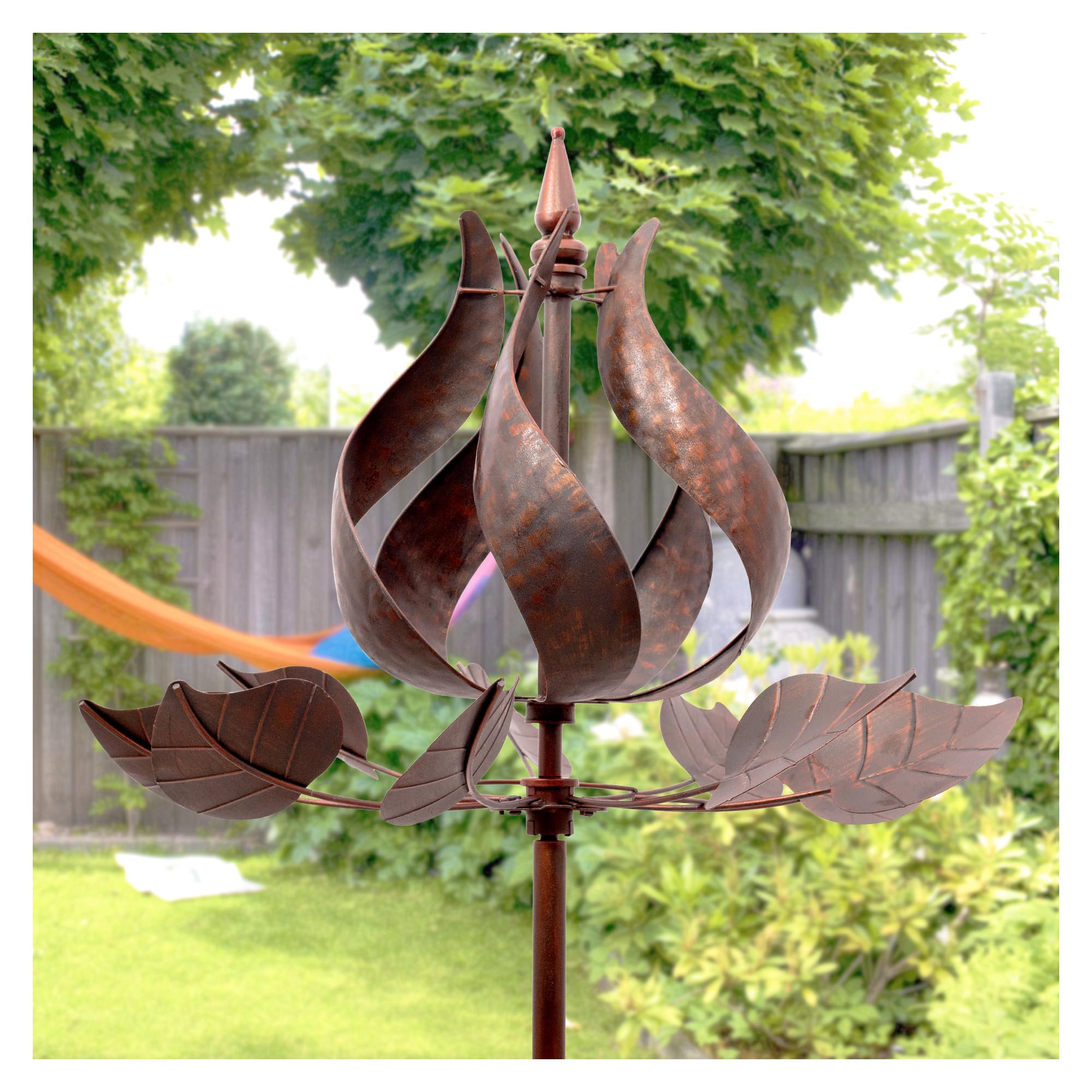 Winwindspinner, Tulip Wind Spinners Yard Garden - Copper Wind Sculptures Spinners Outdoor Metal Garden Decor, Kinetic Windmill F