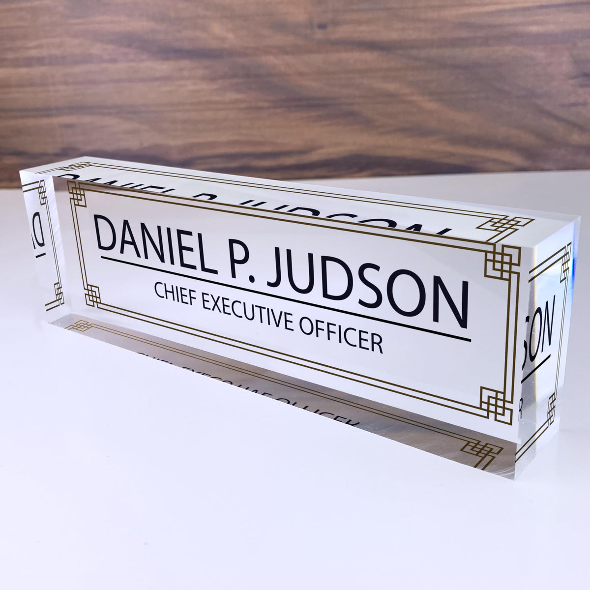 Custom Acrylic Name Plate Personalize Desk Plaque For Office Hospital Teacher Decoration Display
