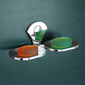 HANDY Stainless Steel Rust Free Classic Dual Soap Case | Double Soap Dish Holder | Round Soap Holder | Bathroom Accessories Soap