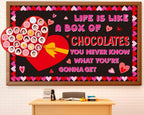 Naozinebi Valentine's Day Chocolate Box Bulletin Board Decorations, Paper, Colorful