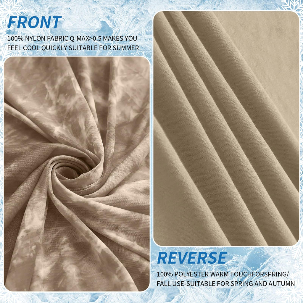 Guohaoi Cooling Blanket Queen Size (90''X90'') Summer Blanket Tie Dye For Hot Sleepers Lightweight Breathable Bed Blanket, Arc-C