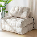 MAXYOYO Folding Sofa Bed, Convertible Sleeper Chair with Pillow Foldable Mattress with Back Support, Portable Fold Out Chair Bed