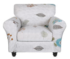 Searchi Stretch Sofa Cover Printed Couch Covers, Floral Pattern 2 Piece Armchair Slipcover With Separate Chair Cushion Cover, Washable Furniture Protector For Living Room(Armchair, Autumn Leaves)
