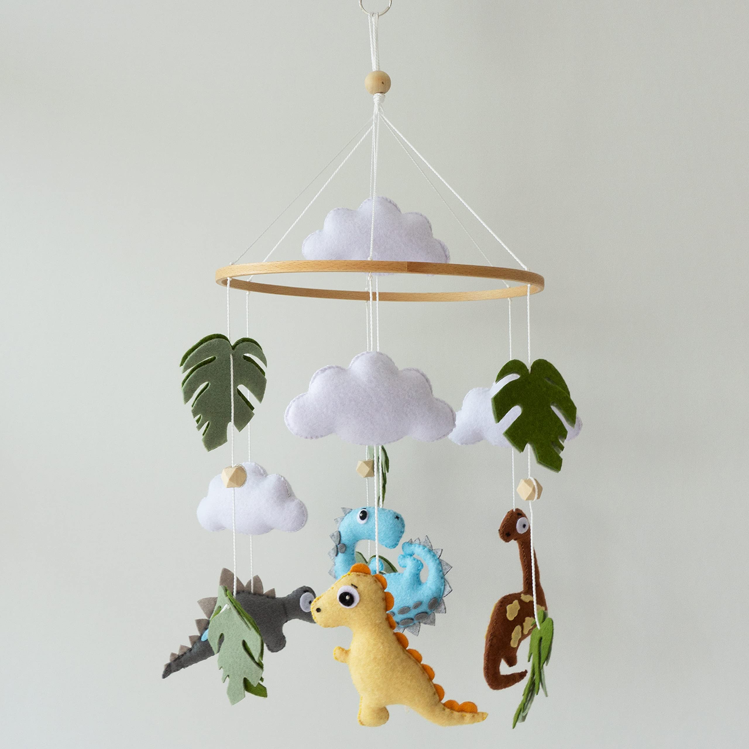 Nicepoch Dinosaur Baby Crib Mobile For Baby Boys & Girls - Dinosaur Jurassic Theme Nursery Mobiles For Crib - Bassinet Mobile Wi