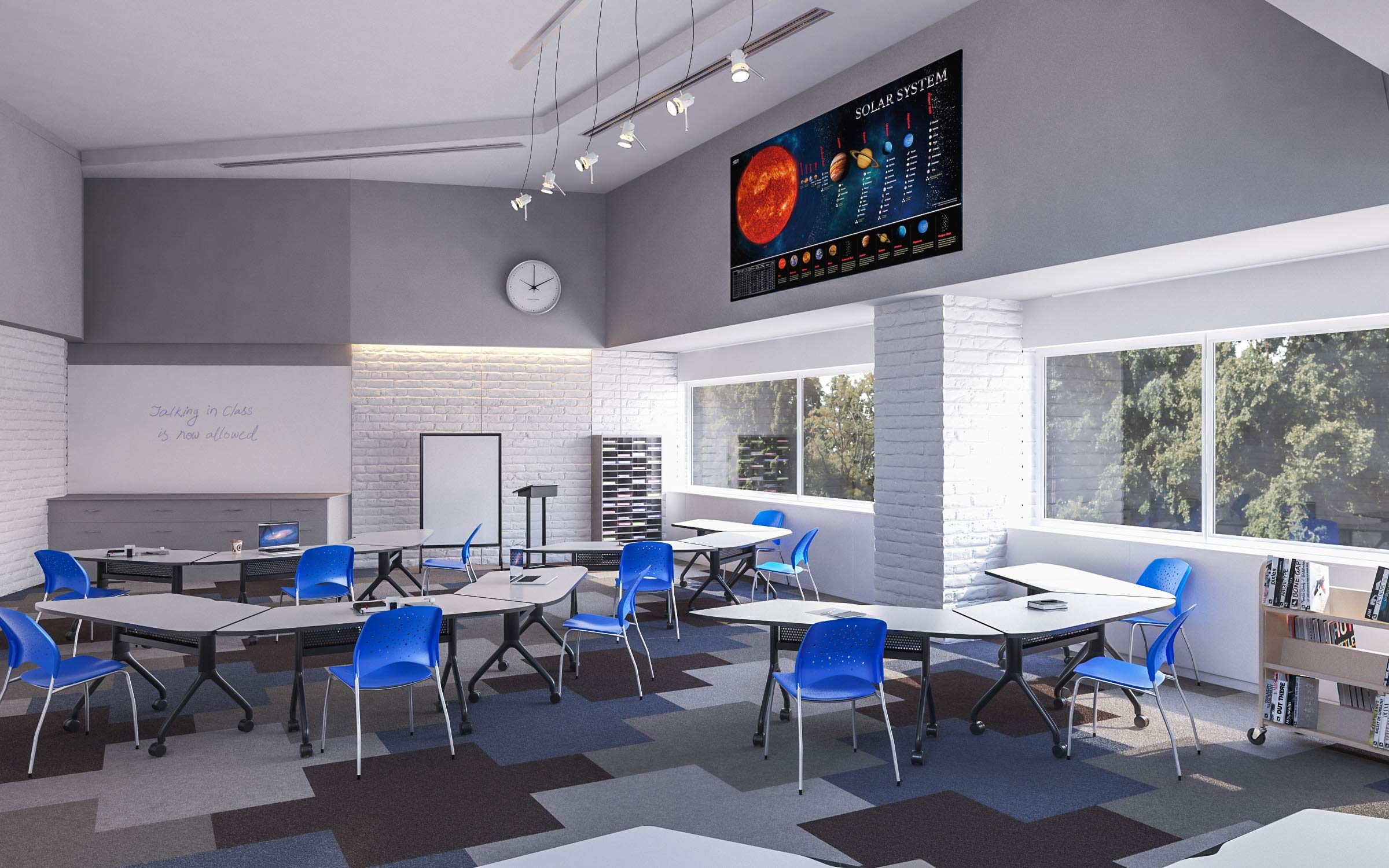 Safco - Steel Slant Shelf Book Cart Six-Shelf 36W X 18-1/2D X 43-1/2H Sand &quot;Product Category: Breakroom And Janitorial/Utility Carts&quot;