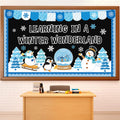 Winter Wonderland Bulletin Board Set Snowflakes Snowman Bulletin Board Decoration Paper Cutouts Decor Learning in A Winter Wonde