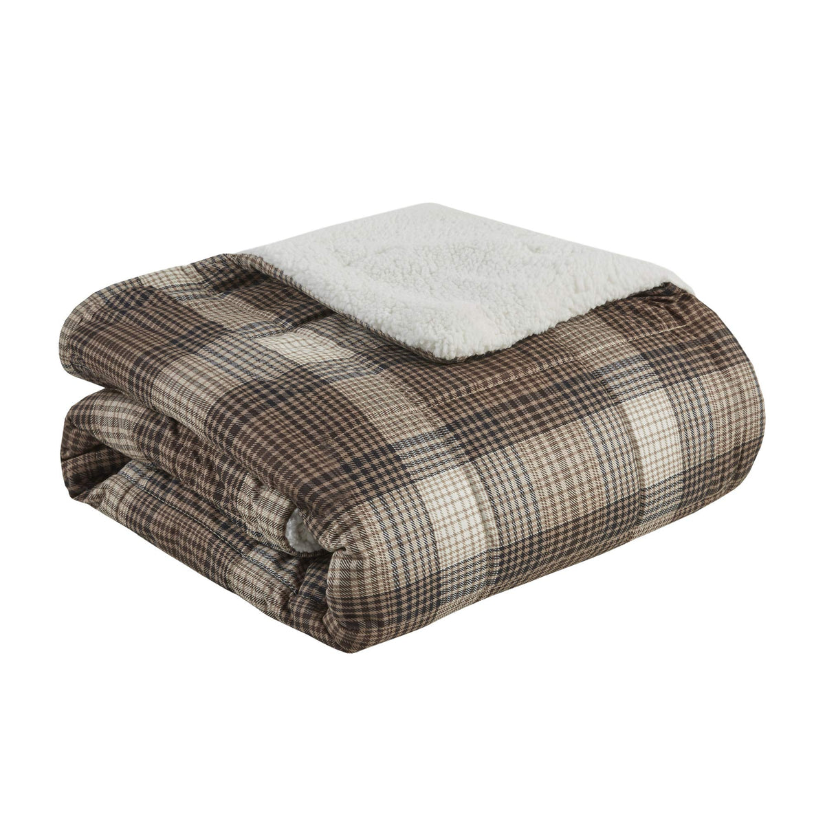 Woolrich Oversized Reversible Throw Blankets Premium Diamond Quilting, Cabin Lifestyle, Soft, Cozy Spun With Sherpa Reverse Cove