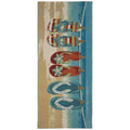 Liora Manne Esencia Machine Washable Non-Slip Low Profile Indoor/Outdoor Mat-Transitional, Coastal, Beach, Whimsical, Flip Flops Forever Blue 1'11' X 4'11'