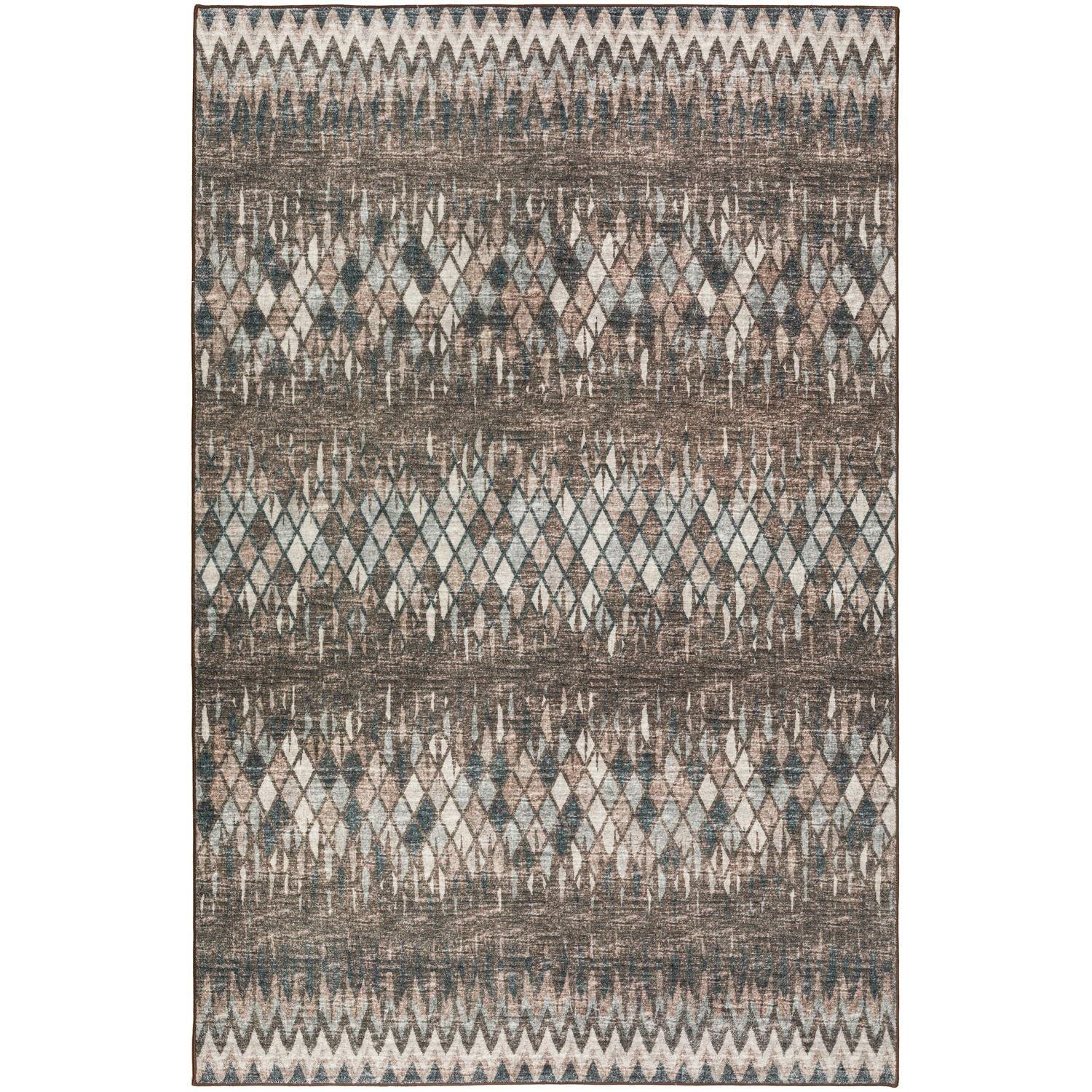 Winslow Wl5 Brown Transitional Rug Rectangle 5' X 7 ' 6"