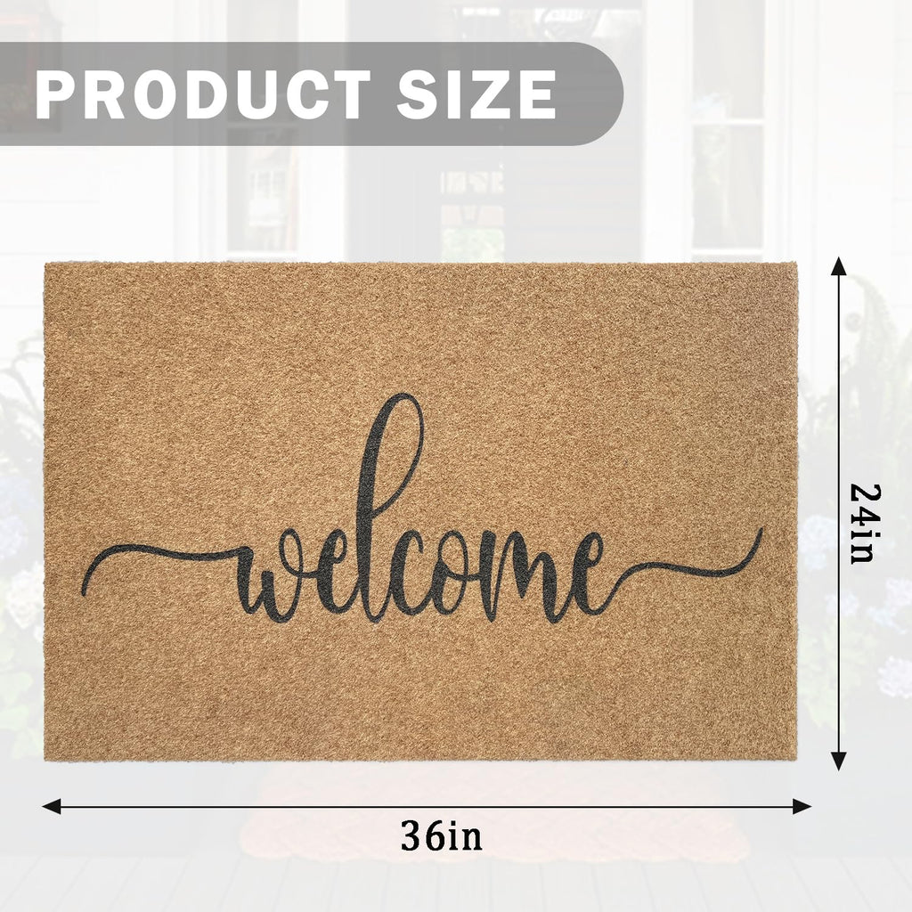 Mwazzll Large Welcome Mat Outdoor Indoor Non Slip Doormat Durable Easy To Clean Super Absorb Mud Front Door Mats For Entrance,Pa