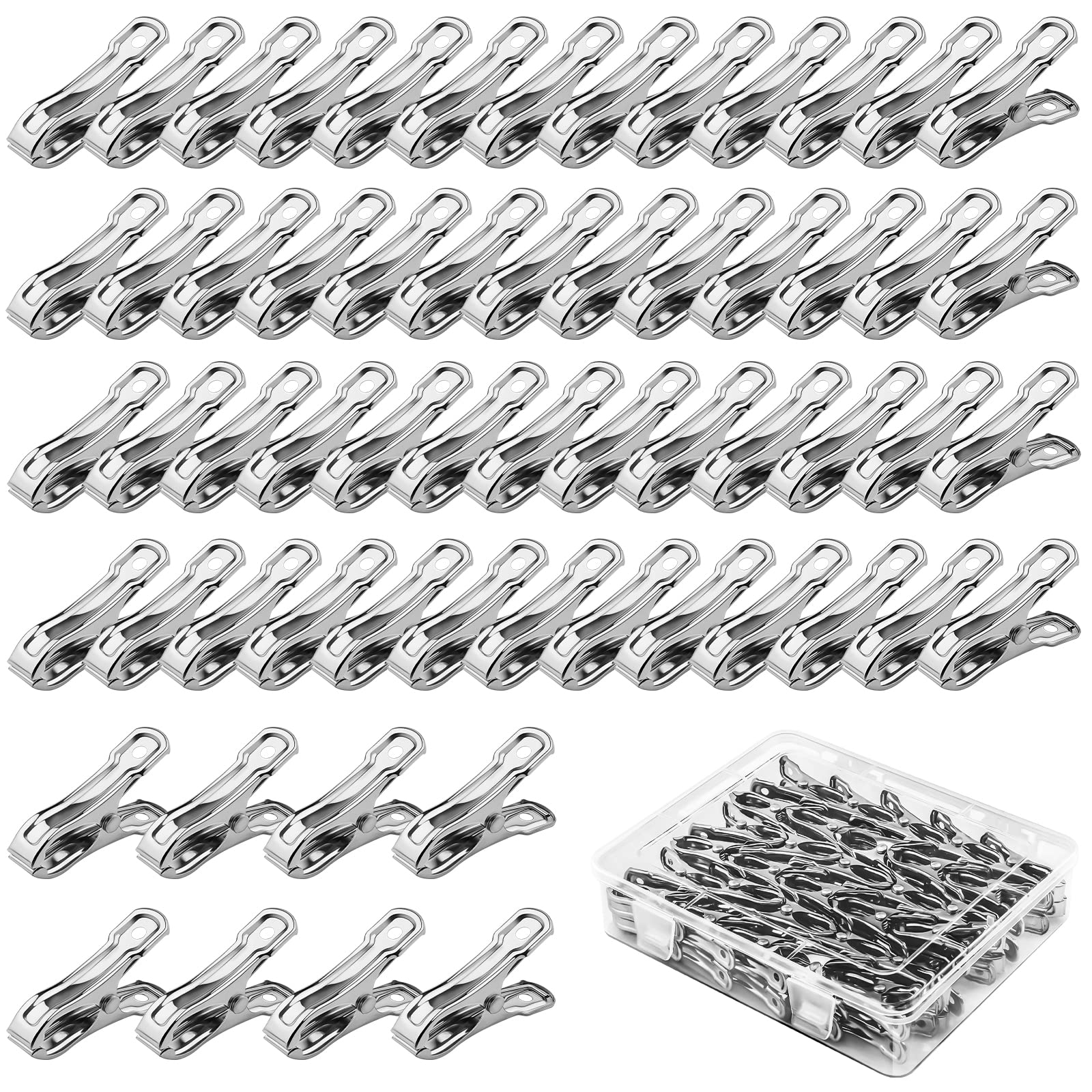 Aodaer 60 Pieces Stainless Steel Garden Clip With Strong Grip Heavy Duty Greenhouse Clips Anti-Wind Garden Shed Film Shading Net