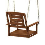 Furinno Tioman Hardwood Patio / Garden / Outdoor 2Ft Porch Swing, 1 Seater With Hanging Chains, Natural