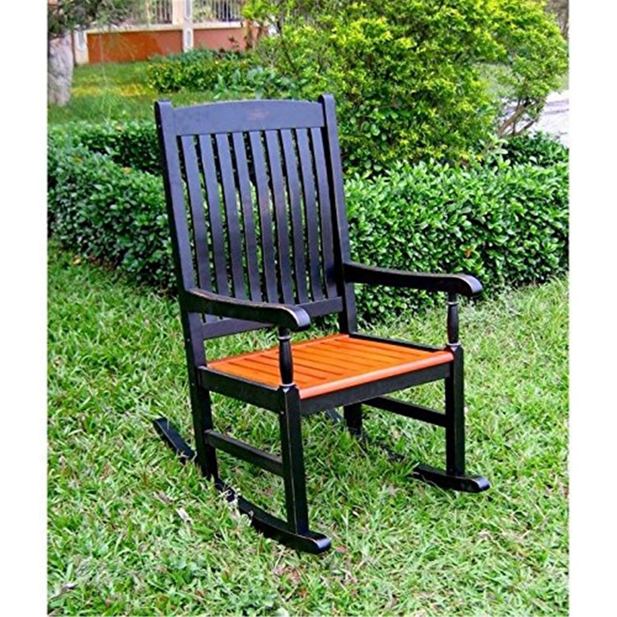 International Caravan Furniture Piece Outdoor Wood Porch Rocker