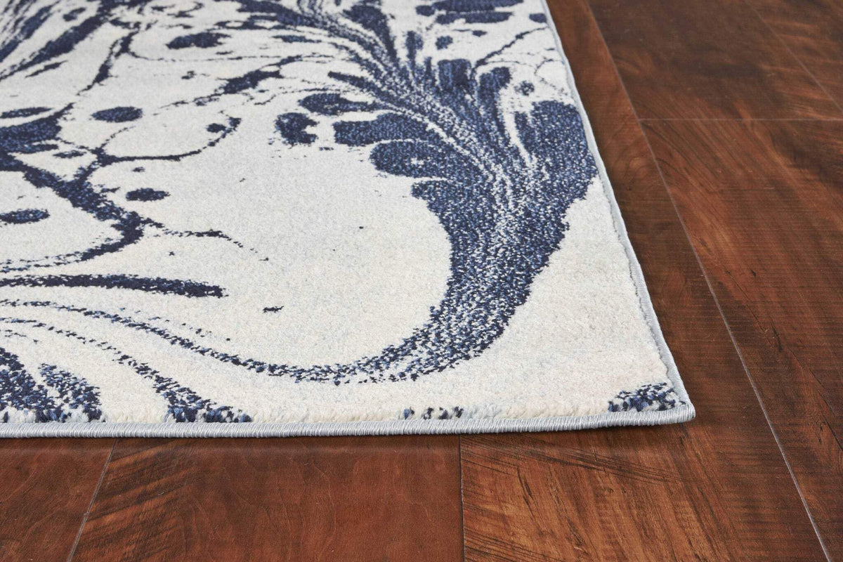 HomeRoots Decor 99' X 122' X 0.'5' Blue Polypropelene Rug