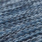 Solid Outdoor Rug For Patio Or Balcony Weatherproof In Mottled Blue, Size: 5'3' X 7'3'