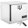 Arksen 18 Inch Heavy Duty Aluminum Diamond Plate Tool Underbody Box, Waterproof Square Truck Storage Organizer Chest For Pick Up