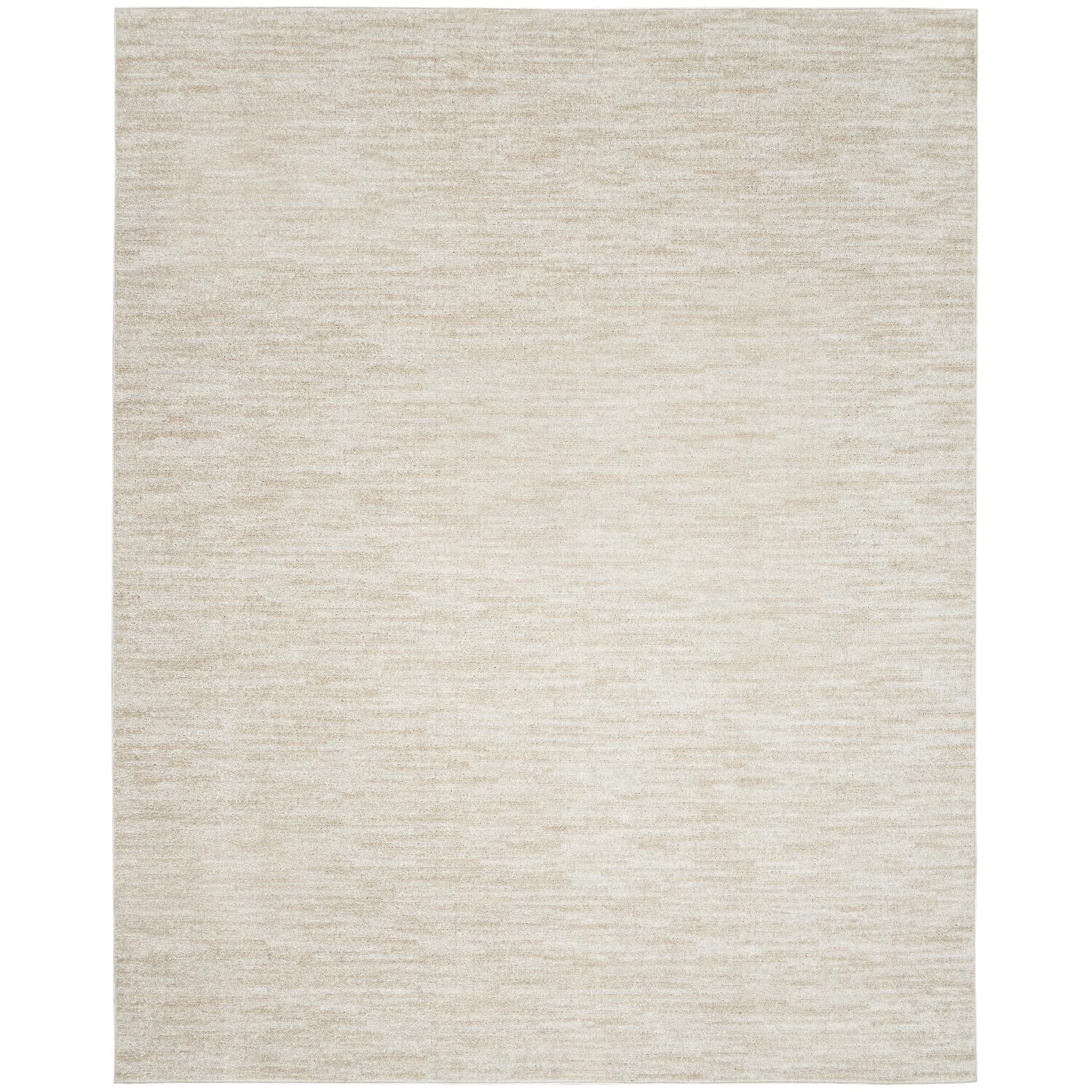 Nourison Essentials Indoor/Outdoor Ivory Beige 9' X 12' Area Rug, Easy Cleaning, Non Shedding, Bed Room, Living Room, Dining Roo