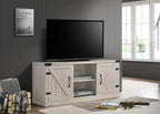 Salma Dusty Gray 58 Wide TV Stand with 2 Open Shelves and 2 Cabinets