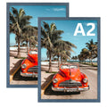 AUEAR, A2 Picture Frame Blue Set of 2, 16.5x23.4 Picture Frame Wall Mounted Horizontal And Vertical