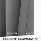 Mysky Home Blackout Curtains 95 Inches Long For Living Room Grey Curtains For Bedroom Gray Thermal Insulated Curtains Room Darke