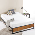 ZINUS GOOD DESIGN Award Winner Suzanne 14 Inch Bamboo and Metal Platforma Bed Frame, No Box Spring Needed, Wood Slat Support, Ch