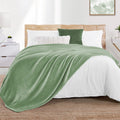 Walensee Fleece Blanket Plush Throw Fuzzy Lightweight (King Size 108X90 Sage Green) Super Soft Microfiber Flannel Blankets For C