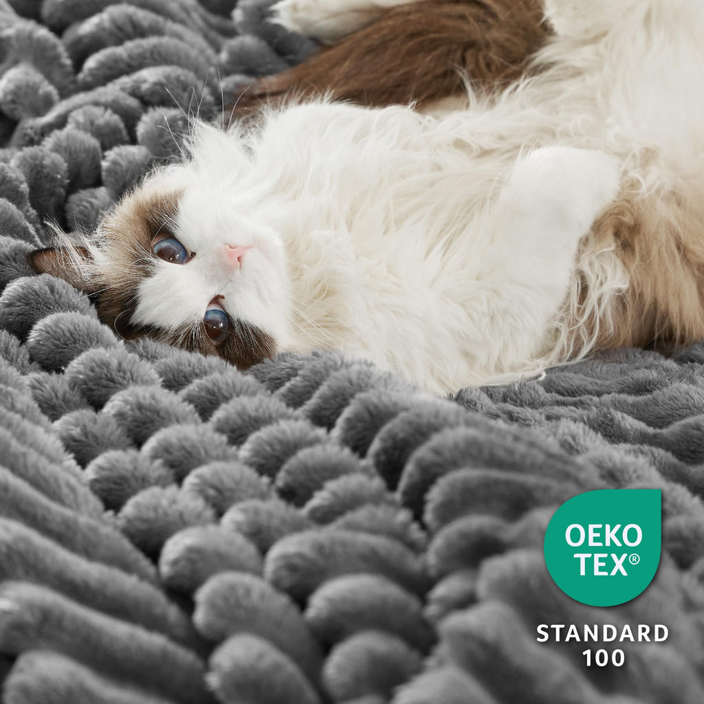 Bedsure Sherpa Blanket Queen Size For Bed - Super Soft Cozy Blanket Gift, Fleece Thick Warm Blanket For Winter, Dark Grey, 90X90