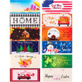 Timgle 12 Pcs Interchangeable Door Mat Seasonal Welcome Doormat Holiday'S Funny Non Slip Backing Mat Decorative Front Door Mats