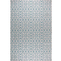 Nicole Miller New York Patio Country Danica Transitional Geometric Indoor/Outdoor Area Rug, Blue/Grey, 7'9'X10'2'
