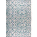 Nicole Miller New York Patio Country Danica Transitional Geometric Indoor/Outdoor Area Rug, Blue/Grey, 9'2'X12'5'