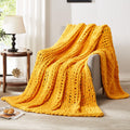 L'Agraty Chunky Knit Blanket Throw - Soft Chunky Throw Blanket 40X50: 100% Hand Kintted Chenile Crochet Throw Blanket For Couch