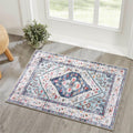Lahome Boho Indoor Rugs for Entryway - 2x3 Area Rug Washable Small Lightweight Kitchen Rugs Non-Slip Throw Bathroom Mat, Light B