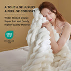 Bedsure White Throw Blankets For Bed - Super Soft Cozy Blanket For Bed, Cute Small Fleece Blanket For Girls And Women, 50X60 Inc