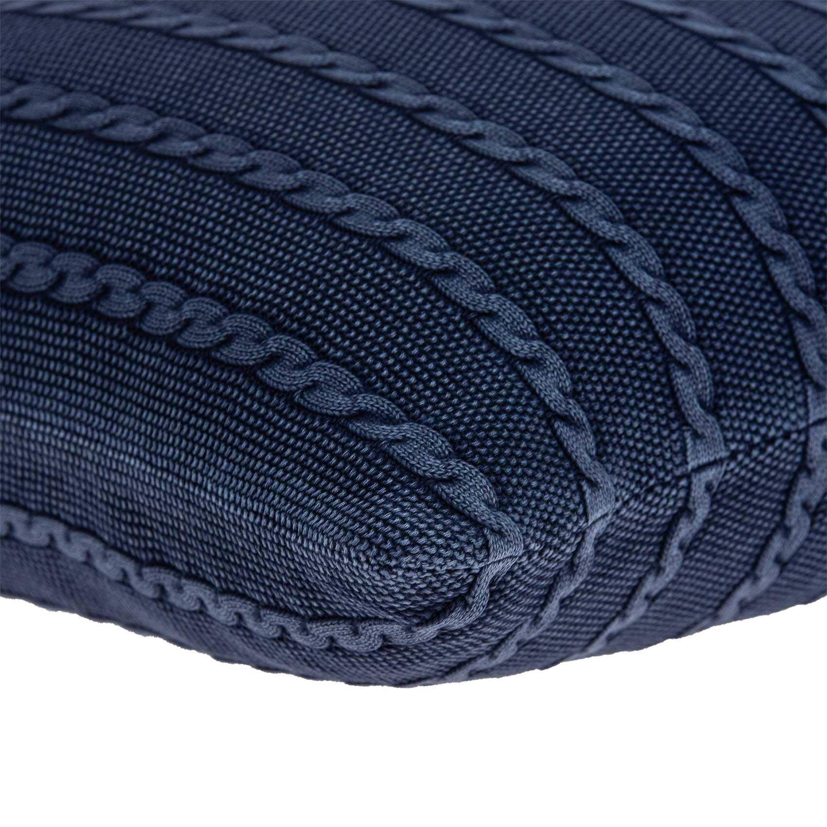 HomeRoots 100% Cotton Parkland Collection Danza Transitional Blue Pillow Cover