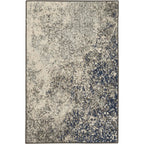Nourison Passion Charcoal/Ivory 1'10'' x 2'10'' Area--Rug, Modern, Abstract, Easy--Cleaning, Non Shedding, Bed Room, Living Room